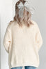 White Pumpkin Print Open Front Drop Shoulder Knit Cardigan *NEW* Shipping earliest date is 9/10