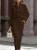 Women's Urban Commuter Pocketed Long-Sleeve Top & Pants Two-Piece Set by FitiqueFit