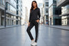 Women’s Fashionable Printed Sports Long-Sleeve Hoodie Set by FitiqueFit