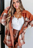 Plaid Button Up Long Sleeve Jacket Classic & Timeless Lightwear Outerwear For women and Girls by Stevvex