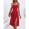 🌸 Women's Polka Dot Suspender Maxi Dress – Summer Elegance with a Flirty Twist by FitiqueFit