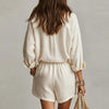 Women’s Solid Color Shorts and Shirt Set by FitiqueFit