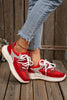 White Rhinestone PU Leather Platform Casual Sneakers by Wild and Free Boutique