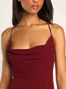 Slit Cowl Neck Maxi Dress by Wild and Free Boutique