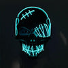 Halloween Scary One-Eyed Pirate Mask Cosplay Led Mask Adult Glowing Mask EL Wire Light Up For Halloween Festival Party Bar by My Store