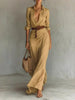 Full Size Ruched Long Sleeve Maxi Dress Plus Size by Wild and Free Boutique