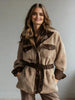 Women’s Vintage PU Leather Jacket – Lamb Fur Lined Autumn Winter Coat by FitiqueFit