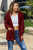Women Full Size Teddy Hooded Jacket with Pockets Cozy Casual Jacket Comfortable Women Jacket by Stevvex