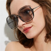 Large Half Frame UV400 Sunglasses – Colorful Fashion Shades by FitiqueFit