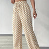Checkerboard High-Waisted Wide-Leg Pants | 4 Colors S–XL by FitiqueFit
