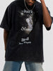 Men's Graphic Oversized Washed T-Shirt by Simply Love