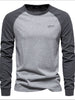 Men's Contrast Round Neck Raglan Sleeve T-Shirt