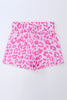 Pink Plaid High Waisted Athletic Shorts