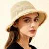 Women's Wide-Brim Fringed Woven Straw Hat | Beach & Vacation Sun Hat by FitiqueFit