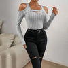 Women's Ribbed Long Sleeve Top by FitiqueFit