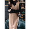 Mid-length Over-the-knee Knitted Sweater Dress Soft Glutinous Sleeveless