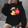 Women’s Oversized Christmas Pug Hoodie by FitiqueFit
