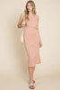 Ribbed Knit Sleeveless Midi Dress For Women – Elegant, Versatile and Stylish Sleeveless Dress with Ribbed Knit Texture and Midi Length by Stevvex