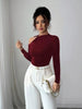 Cutout One-Shoulder Long Sleeve T-Shirt by Simply Love