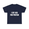"EAT PROTEIN" Workout T-Shirt - Funny Gym Tee for Lifters & Bros by Dog Mom Hat