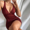 Sexy Deep V-neck Suspender Dress INS Fashion Slim Hip Backless Short Dresses Summer Women's Clothing