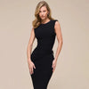 Sleeveless Bodycon Dress with Back Split – High Waist Sheath Dress by FitiqueFit