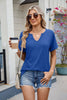 Florira Notched Short Sleeve T-Shirt by Simply Love