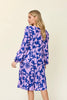 Double Take Full Size Printed Ruffle Hem Dress with Pocket Stylish & Functional Women Dress by Stevvex