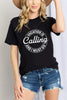 Simply Love VACATION IS CALLING AND I MUST GO Graphic Cotton T-Shirt by Simply Love