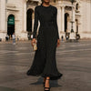 Round Neck Long Sleeve Polka Dot Sheath Dress by FitiqueFit