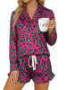 Women’s Milk Silk Leopard Print Pajama Set by FitiqueFit
