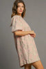 Elegant Floral Puff Sleeve Mini Dress Vintage-Inspired Women’s Dress Retro Timeless Design Dress by Stevvex