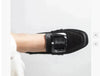 Vintage Square-Button Low-Cut Loafers — Women’s Elegant Slip-On Shoes by FitiqueFit