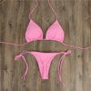 Halter Neck Tie Bikini Ladies Split Tie Swimsuit