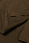 Black Button Up Contrast Knitted Sleeves Hooded Jacket