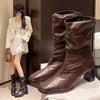 Large Size Women’s High Heel Plus-Width Ankle Boots – Autumn/Winter by FitiqueFit