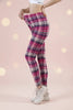 Women’s Plaid Yoga Leggings – Mid Waist Push-Up Pants by FitiqueFit