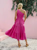 Smocked Single Shoulder Sleeveless Dress Stylish & Comfortable Summer Long Dress Lightweight Dress by Stevvex