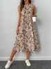 Floral Print A-Line Midi Dress with Pockets | Boho Vintage by FitiqueFit
