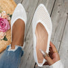 Women's Pointed Toe Flyknit Slip-On Loafers – Flat Casual Shoes by FitiqueFit