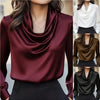 Women's Elegant Draped Neck Blouse by FitiqueFit