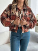 Classic Plaid Button Up Long Sleeve Jacket Women Cozy Trendy Everyday Wear Simple Jacket by Stevvex