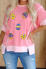 Sequined Easter Egg Short Sleeve T-Shirt by Wild and Free Boutique