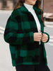 Beautiful Red Women Drop Shoulder Fuzzy Button-Up Jacket Soft And Comfortable Casual Fit Jacket by Stevvex