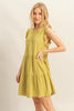 Round Neck Ruffle Sleeve Tiered Dress For Women – Feminine and Playful Tiered Dress with Ruffle Sleeves for Casual or Dressy Occasions by Stevvex
