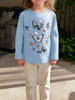 Children's Butterfly Long Sleeve T-Shirt by Simply Love