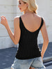 Eyelet Scoop Neck Knit Tank