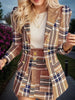 Women’s Elegant Plaid Skirt Suit Set by FitiqueFit