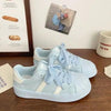 Women's Shell Toe Casual Sneakers – PU Leather Lace-Up Low-Top Trainers by FitiqueFit