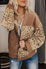Leopard Print Drop Shoulder Jacket with Button-Up Closure Beautiful Unique Design Winter Jacket by Stevvex